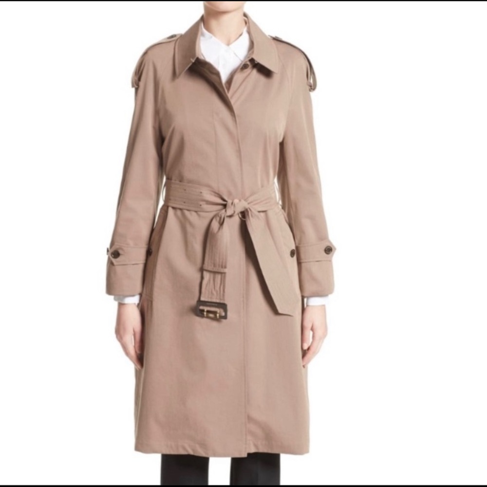 Burberry brown long trench coat oversized med